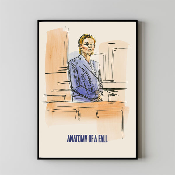 Anatomy of a Fall Movie Poster Art Print Movie Posters Gift for Movie lovers 2