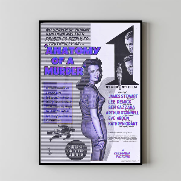 Anatomy of a Murder Movie Poster Art Print Movie Posters Gift for Movie lovers 2