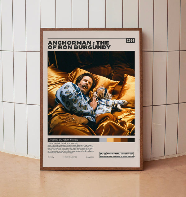Anchorman Poster, Adam McKay, Minimalist Movie Poster, Film Poster