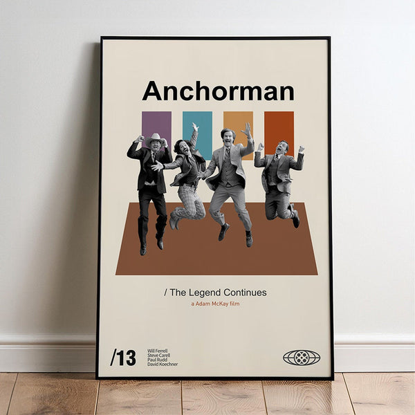 Anchorman The Legend Continues Movie Poster  Minimalist  Midcentury Poster  Wall Art Print  Retro Movie Poster 1718600758