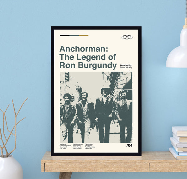 Anchorman The Legend Of Ron Burgundy Poster, Minimalist Movie Poster, Vintage Retro Art Print, Custom Poster, Wall Art Print, Home Decor 1684803536