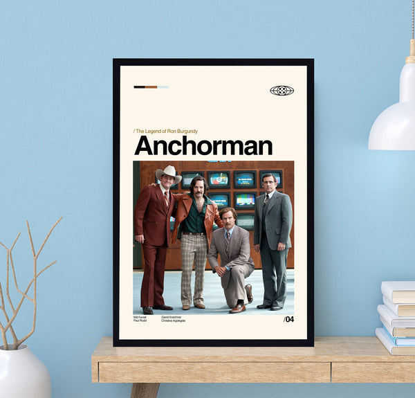 Anchorman The Legend Of Ron Burgundy Poster, Movie Poster, Modern Art, Retro Poster, Minimalist Art, Vintage Poster, Wall Decor 1729545437