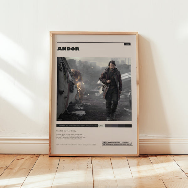 Andor Poster, Diego Luna Wall Art, Minimalist Wall Decor, Science Fiction Print, Framed Options, Tv Series Gift 1733653226