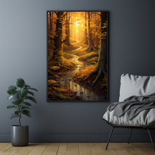 Fall Forest Landscape Art Print | River Landscape Autumn Colors | Fantasy Painting | Perfect To Gift Fantasy Lovers