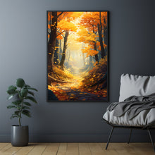 Autumn Forest Trail Art Canvas - Realistic Landscape Painting - Fall Home Wall Decor - Perfect To Gift Landscape Lovers