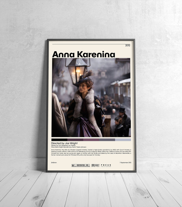 Anna Karenina Movie Poster  Joe Wright, Minimalist Movie Poster, Vintage Retro Art Print, Custom Poster, Wall Art Print, Home Decor 1228872284