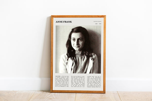 Anne Frank Wall Art Diary of a Young Girl Poster Poster Anne Frank  Black White Poster  Poster  Art Gift 1702511829