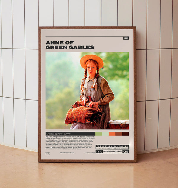 Anne of Green Gables, Minimalist Tv Series, Vintage Retro Art Print