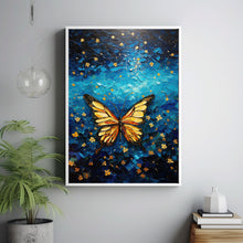 Butterfly - Oil Painting of Van Gogh's Starry Night Poster - Starry Night Van Gogh Butterfly Wall Art - Van Gogh Poster Style Gift