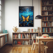 Butterfly - Oil Painting of Van Gogh's Starry Night Poster - Starry Night Van Gogh Butterfly Wall Art - Van Gogh Poster Style Gift