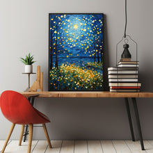 Van Gogh Inspired Wall Art - Flower Field Print - Bright Flowers Oil Painting - Floral Still Life Print - Abstract Wildflower Field Painting