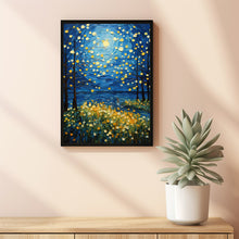 Van Gogh Inspired Wall Art - Flower Field Print - Bright Flowers Oil Painting - Floral Still Life Print - Abstract Wildflower Field Painting