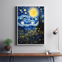 Starry Night Van Gogh Poster - Gift Idea - Art Wall - Starry Night Metallic Poster