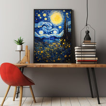 Starry Night Van Gogh Poster - Gift Idea - Art Wall - Starry Night Metallic Poster