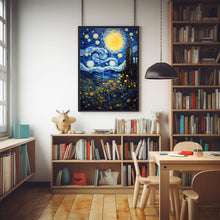 Starry Night Van Gogh Poster - Gift Idea - Art Wall - Starry Night Metallic Poster