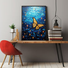 Van Gogh Print - Butterfly Poster - Butterfly Painting, Butterflies and Poppies