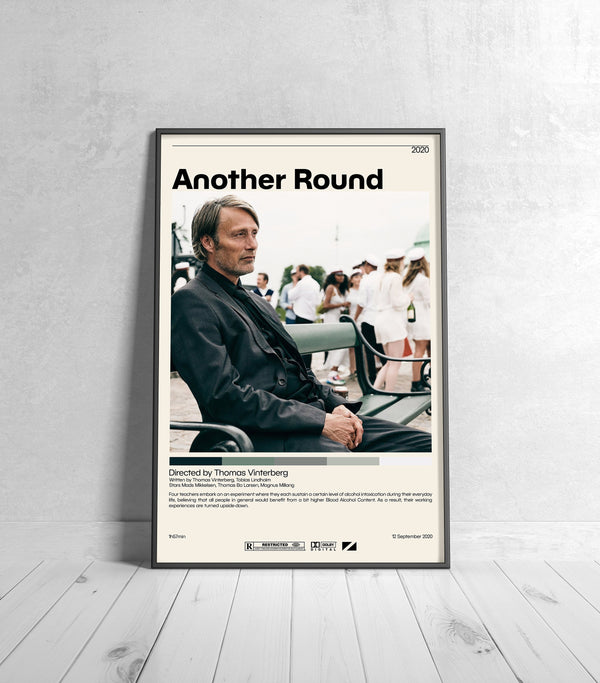 Another Round Movie Poster  Thomas Vinterberg, Minimalist Movie Poster, Vintage Retro Art Print, Custom Poster, Wall Art Print, Home Decor 1242809167