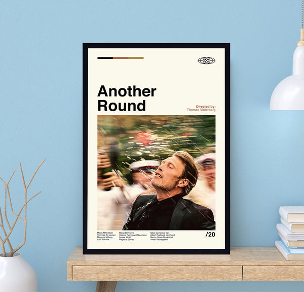Another Round Poster, Another Round Print, Thomas Vinterberg, Movie Poster, Modern Art, Minimalist Art, Vintage Poster, Wall Decor 1729552161