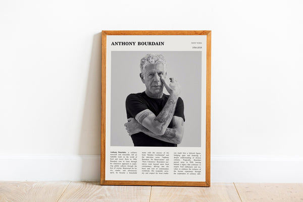 Anthony Bourdain Wall Art Poster  Chef Writer Black White Poster Anthony Bourdain  Poster  Art Gift 1635707222