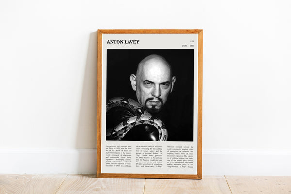 Anton Szandor LaVey Print Satanist Wall Art Poster Church of Satan Poster  Black White Poster  Poster  Art Gift 1690245814