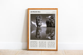 Ao Phang Nga National Park Wall Art Poster Poster Ao Phang Nga National Park  Black White Poster  Art Gift 1699844751