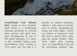 AorakiMount Cook National Park Wall Art Poster Poster AorakiMount Cook National Park  Poster  Art Gift 1699804507