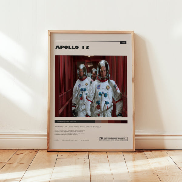 Apollo 13 Poster, Tom Hanks Wall Art, Minimalist Wall Decor, Space Mission Film Print, Gift for Movie Lovers 1747840443