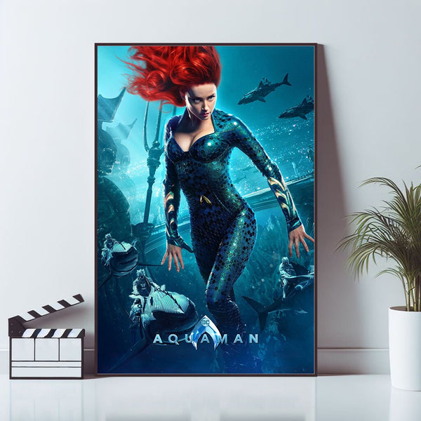 Aquaman, Movie Poster, Art Poster, Canvas Material Gift, Keepsake, Home Decor, Live Room Wall Art, Wall Art Print 1682981136