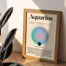 Aquarius Zodiac Wall Art  Astrology Art Print  Manifestation Poster Spiritual Wall Art  Aura Print   High Quality 1580341920