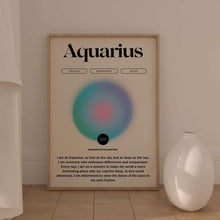 Aquarius Zodiac Wall Art  Astrology Art Print  Manifestation Poster Spiritual Wall Art  Aura Print   High Quality 1580341920