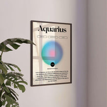 Aquarius Zodiac Wall Art  Astrology Art Print  Manifestation Poster Spiritual Wall Art  Aura Print   High Quality 1580341920