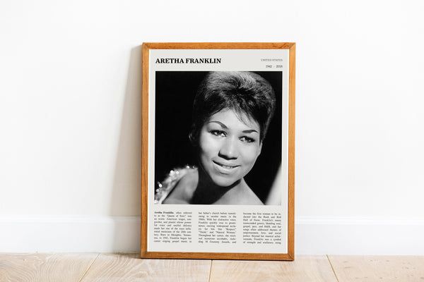 Aretha Franklin Wall Art Poster Aretha Louise Franklin Poster  Black White Poster  Poster  Art Gift 1702560583
