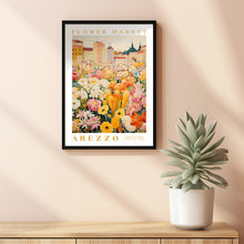 Arezzo Flower Market Poster, Italy Travel Art, Yellow Peony, Roses, Floral Poster, Floral Illustration, Flower Art Print, Tuscany Wall Art