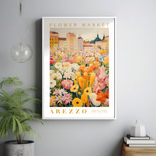 Arezzo Flower Market Poster, Italy Travel Art, Yellow Peony, Roses, Floral Poster, Floral Illustration, Flower Art Print, Tuscany Wall Art