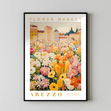 Arezzo Flower Market Poster, Italy Travel Art, Yellow Peony, Roses, Floral Poster, Floral Illustration, Flower Art Print, Tuscany Wall Art