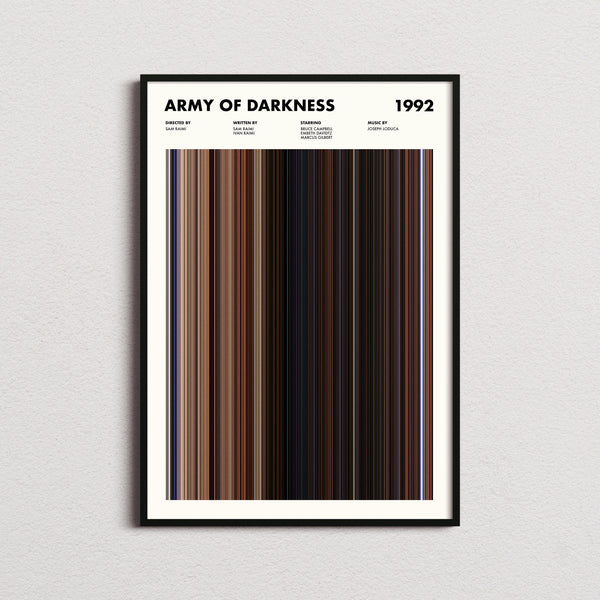Army of Darkness Movie Barcode Print, Evil Dead Print, Evil Dead Poster, Army of Darkness Wall Art, Army of Darkness Art Print 1631621619
