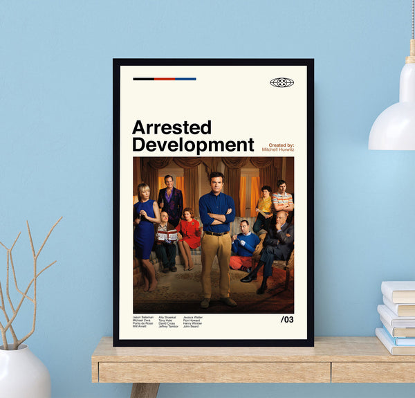 Arrested Development Tv Series Poster, Mitchell Hurwitz, Minimalist Art, Modern Art, Midcentury Poster, Vintage Poster,  Wall Decor 1715373042
