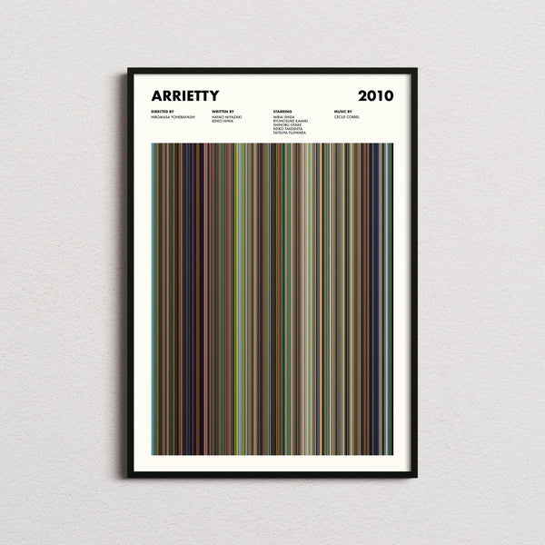Arrietty Movie Barcode Print, Arrietty Print, Arrietty Poster, Arrietty Wall Art, Arrietty Art, Studio Ghibli Poster, Studio Ghibli Prints 1661529763