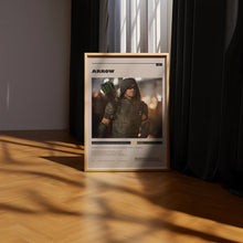 Arrow Poster, Oliver Queen Wall Art, Minimalist Wall Decor, Framed Options, Superhero Print, Gift for Series Fan 1747840865