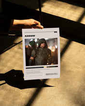 Arrow Poster, Oliver Queen Wall Art, Minimalist Wall Decor, Framed Options, Superhero Print, Gift for Series Fan 1747840865