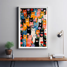 Art for pet lovers, Cat wall art, Cozy cat decor, Cute animal poster, Funny cat poster, Minimalist Cat Illustration, Gifts for Cat Lovers