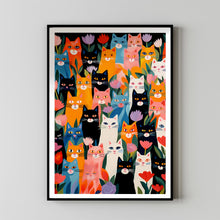Art for pet lovers, Cat wall art, Cozy cat decor, Cute animal poster, Funny cat poster, Minimalist Cat Illustration, Gifts for Cat Lovers