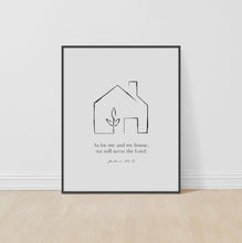 As For Me and My House We Will Serve the Lord, Joshua 2415 Bible Verse Wall Art Print, Modern Christian Poster, Scripture Wall Art 1590332972