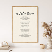 As It Is In Heaven Print Christian Poem Wall Art Lyrics Hymn Canvas Poster Minimalist In Memory Scripture Gift for Loss Framed Home Decor 1712566009