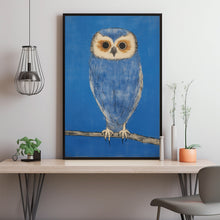 Standing Owl with Smile - Chinese Sanyu Style Painting Poster | Traditional Art with a Modern Twist