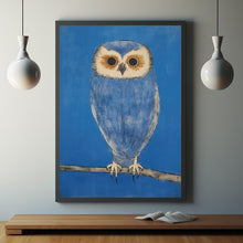 Standing Owl with Smile - Chinese Sanyu Style Painting Poster | Traditional Art with a Modern Twist