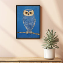 Standing Owl with Smile - Chinese Sanyu Style Painting Poster | Traditional Art with a Modern Twist