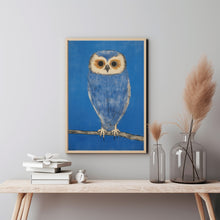 Standing Owl with Smile - Chinese Sanyu Style Painting Poster | Traditional Art with a Modern Twist