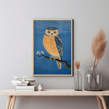 Standing Owl with Smile - Chinese Sanyu Style Painting Poster | Traditional Art with a Modern Twist