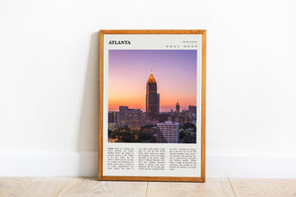 Atlanta Georgia Wall Art Poster Poster Atlanta Georgia  Black White Poster  Poster  Art Gift 1680212882